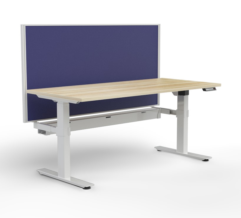 Agile 2C Adj Desk with Cable tray & Studio 50 Screen